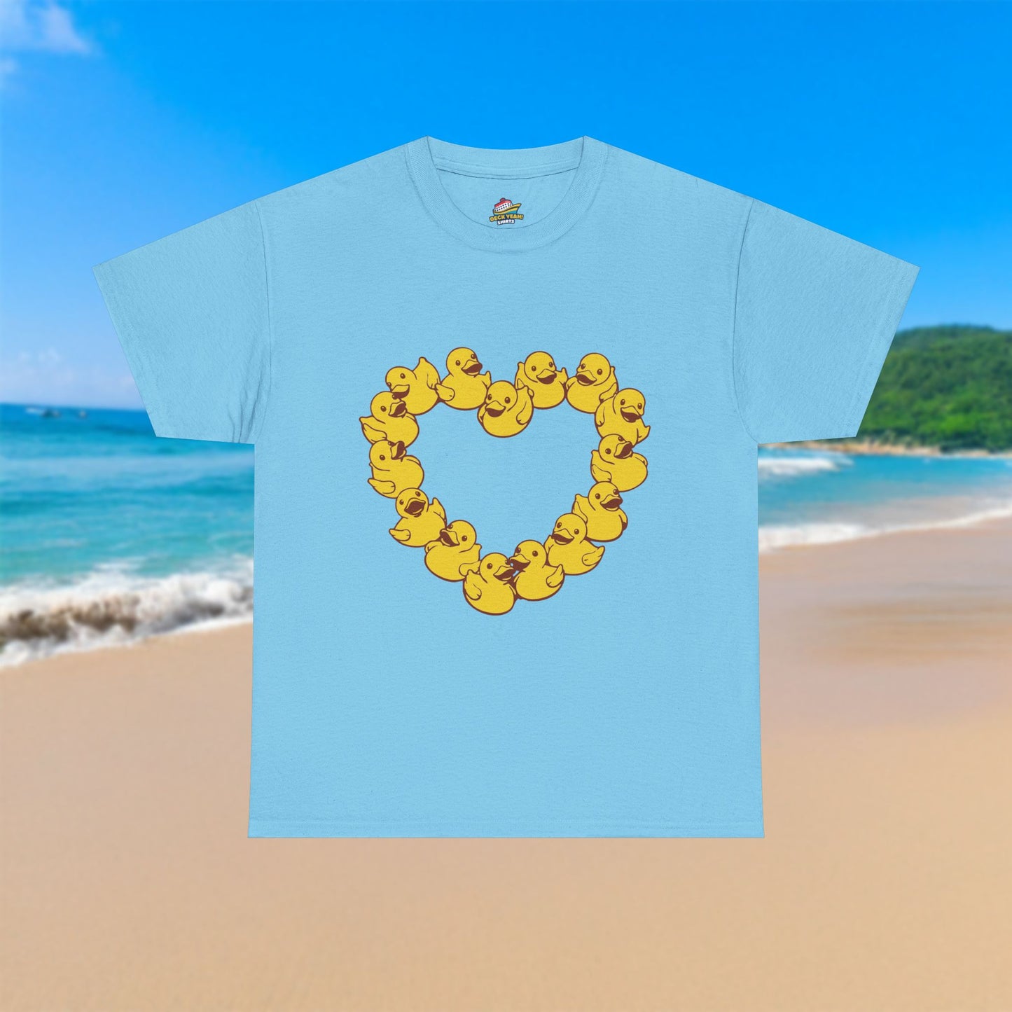 Yellow Duck Heart - 100% Cotton T-Shirt