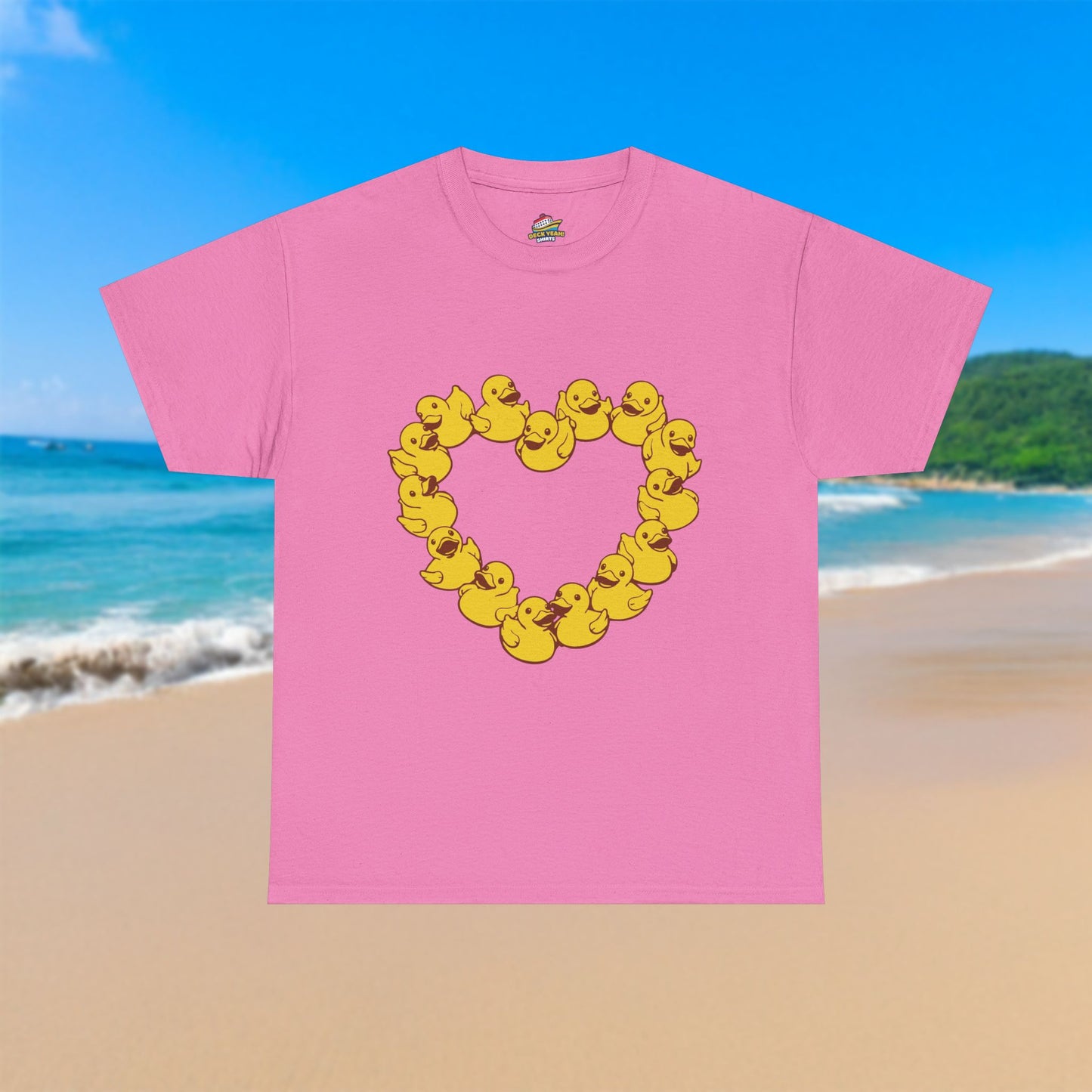 Yellow Duck Heart - 100% Cotton T-Shirt