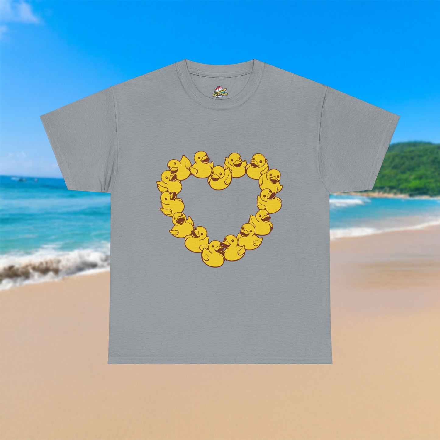 Yellow Duck Heart - 100% Cotton T-Shirt