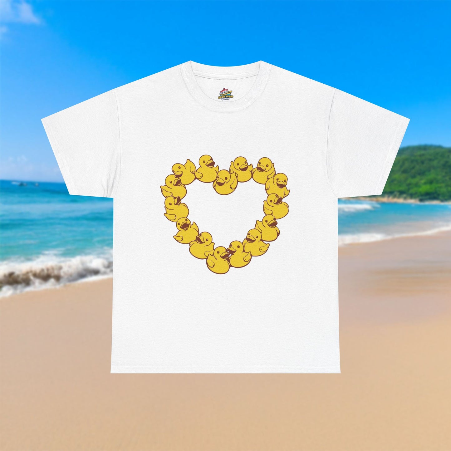Yellow Duck Heart - 100% Cotton T-Shirt