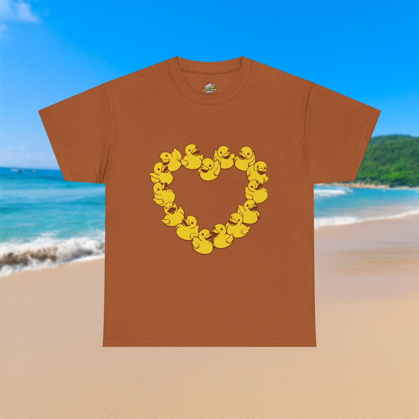 Yellow Duck Heart - 100% Cotton T-Shirt