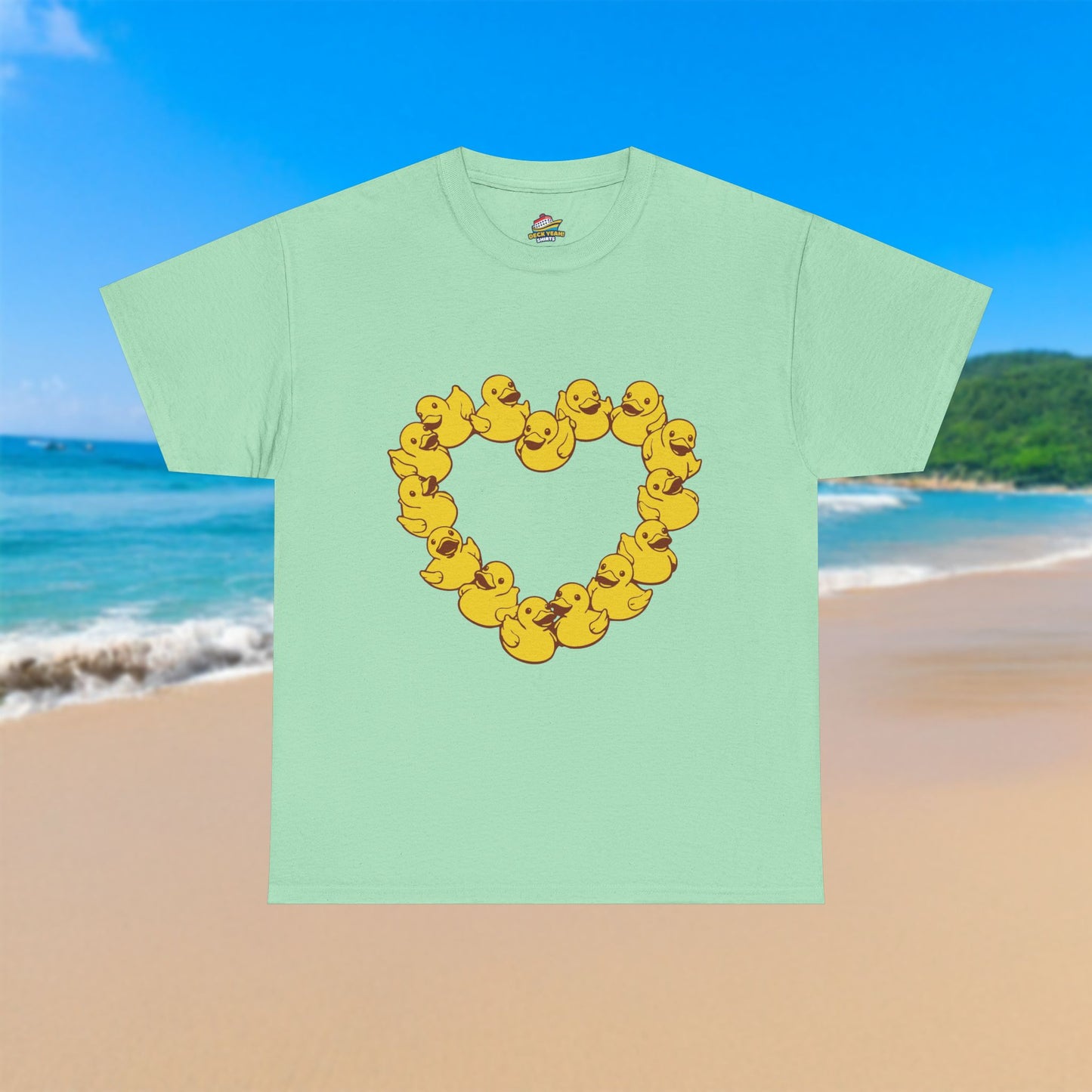 Yellow Duck Heart - 100% Cotton T-Shirt