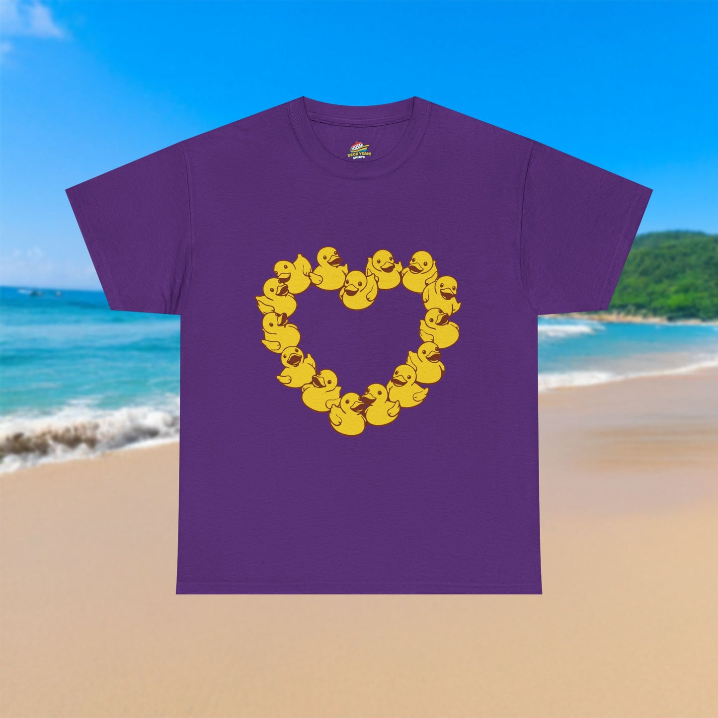 Yellow Duck Heart - 100% Cotton T-Shirt