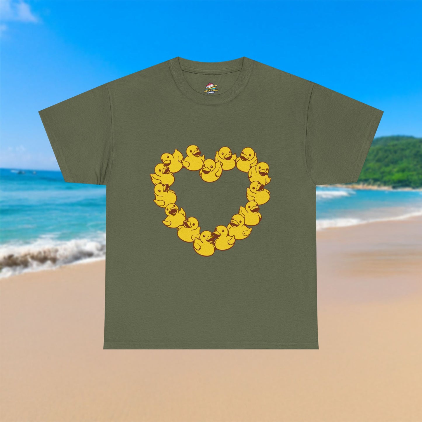Yellow Duck Heart - 100% Cotton T-Shirt