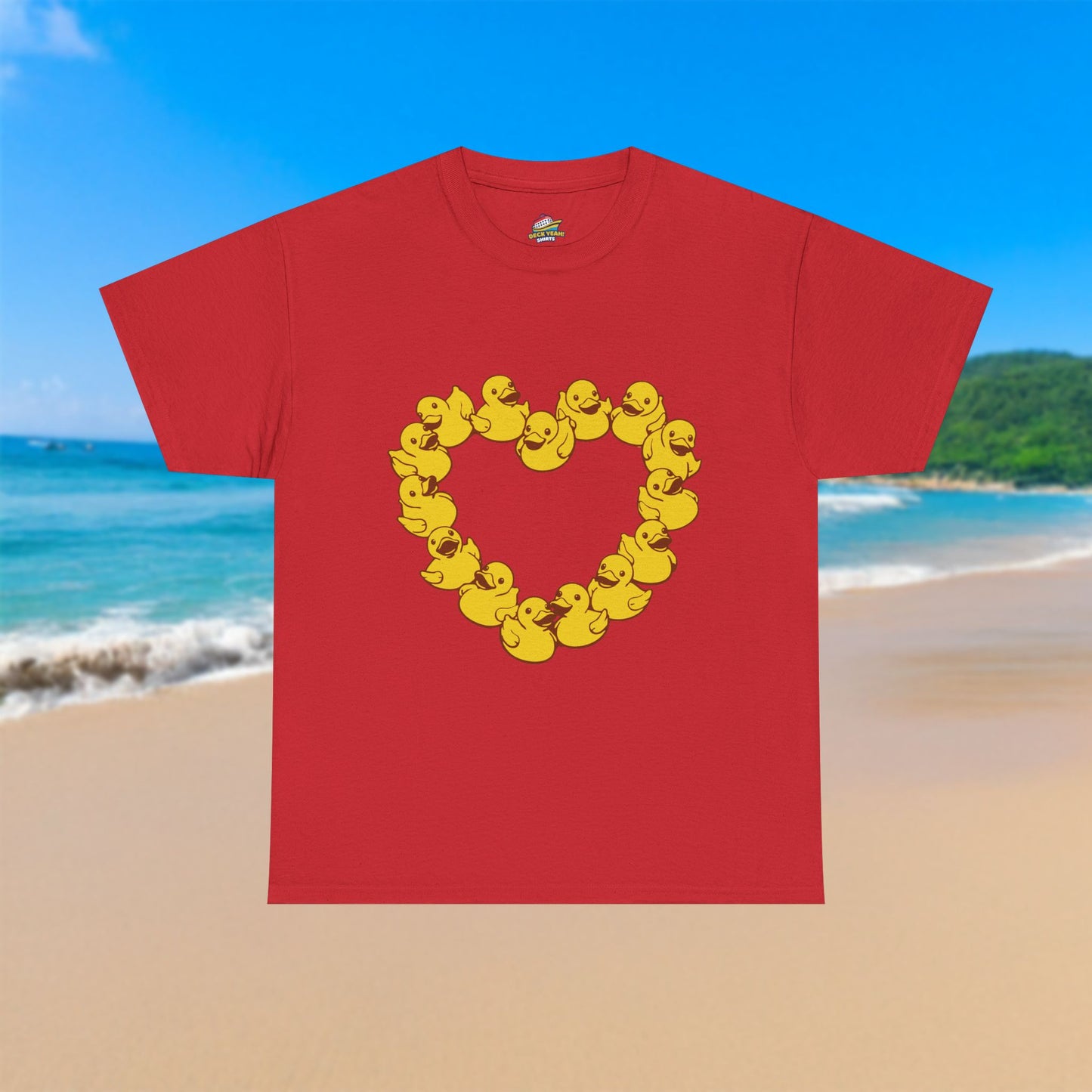 Yellow Duck Heart - 100% Cotton T-Shirt