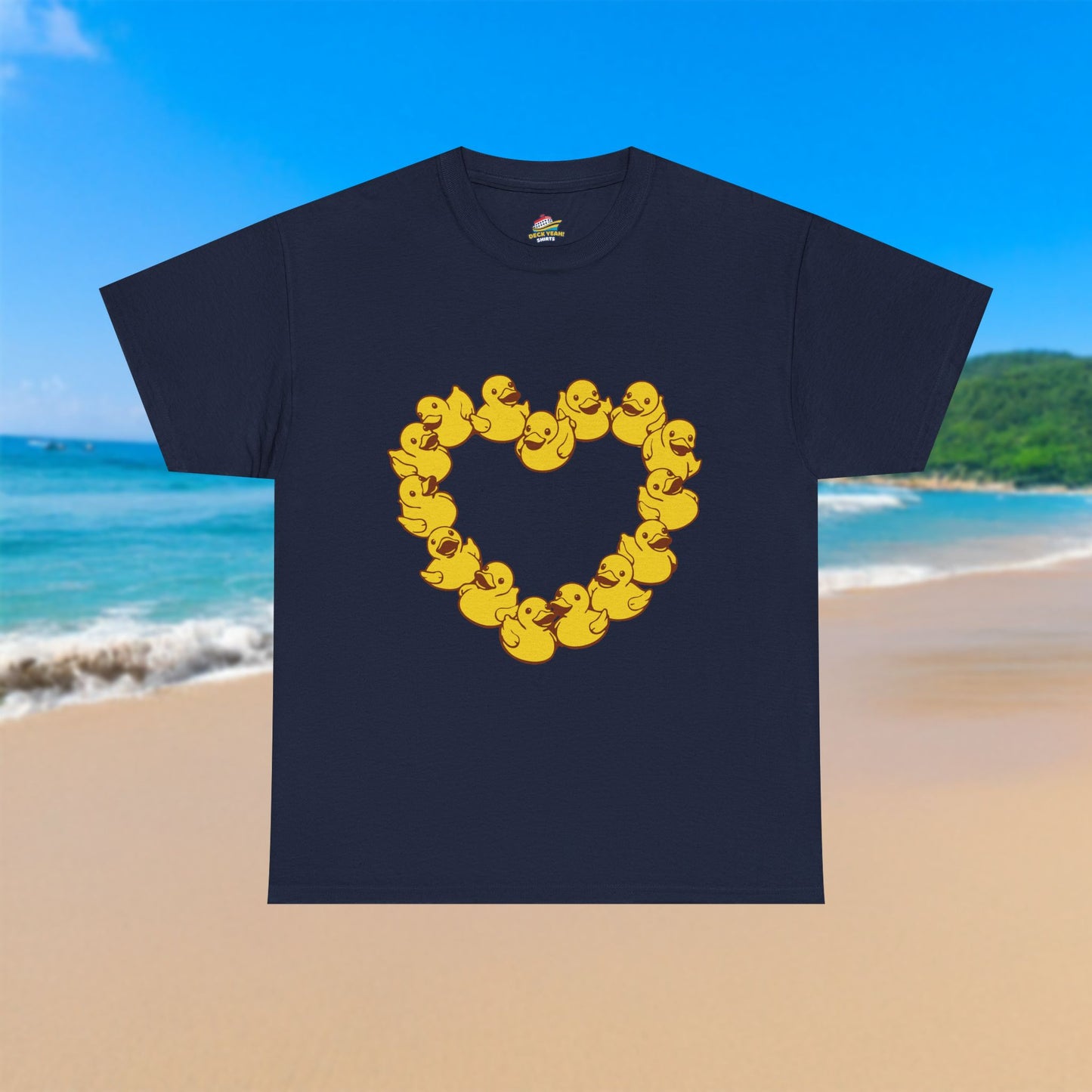 Yellow Duck Heart - 100% Cotton T-Shirt