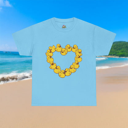 Yellow Duck Heart - 100% Cotton T-Shirt