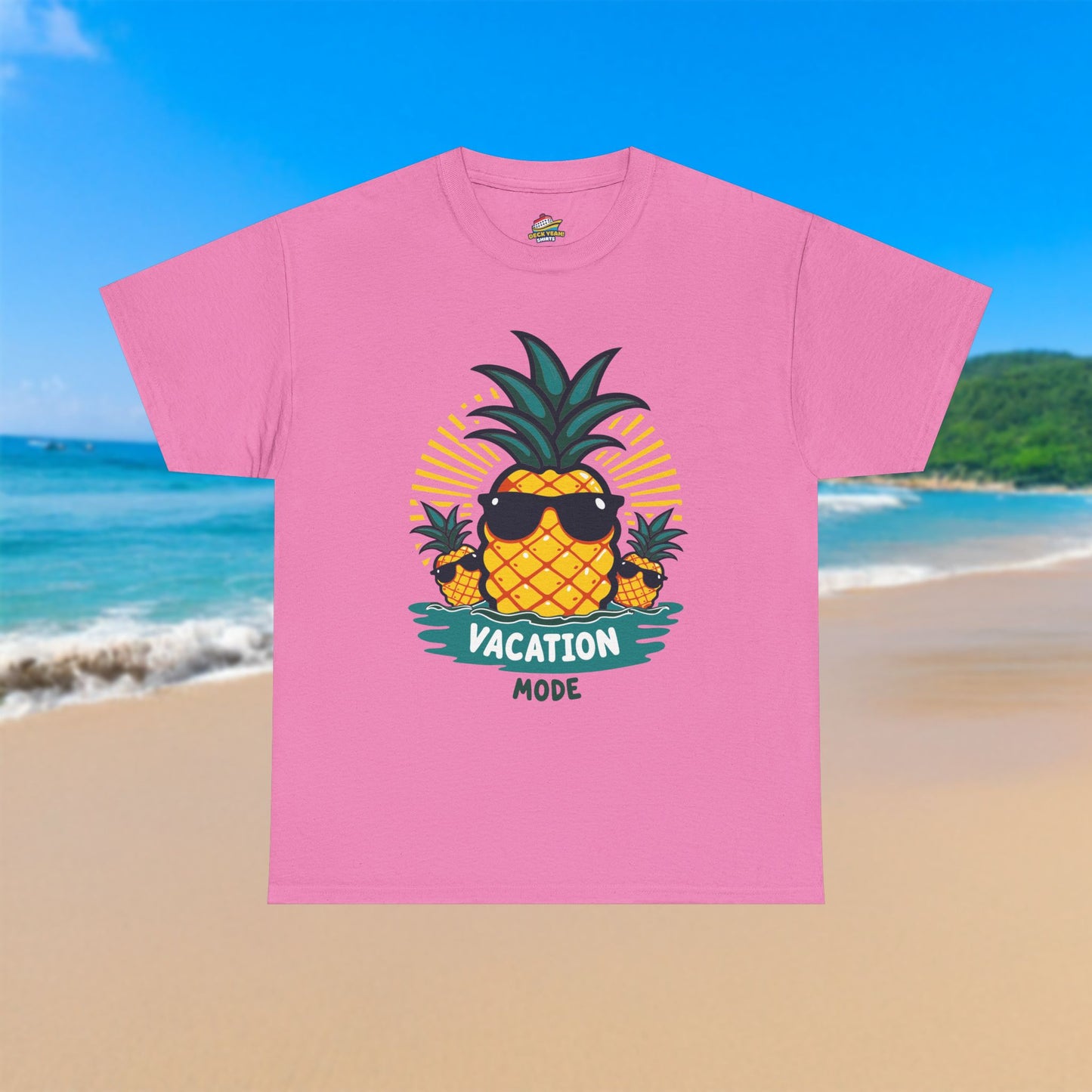 Pineapple Vacation Mode - 100% Cotton T-Shirt