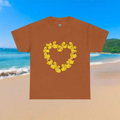 Yellow Duck Heart - 100% Cotton T-Shirt