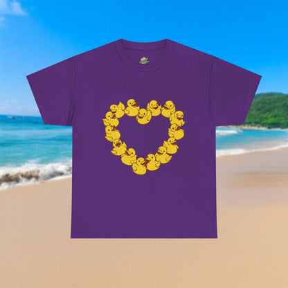 Yellow Duck Heart - 100% Cotton T-Shirt