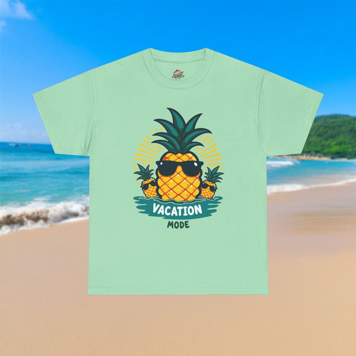 Pineapple Vacation Mode - 100% Cotton T-Shirt