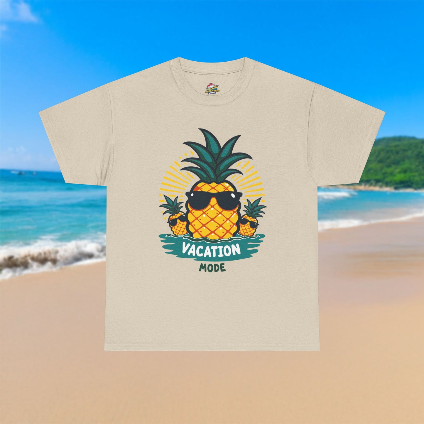 Pineapple Vacation Mode - 100% Cotton T-Shirt